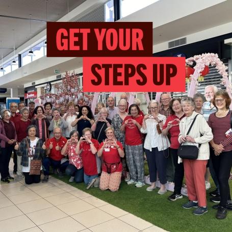 mall walking group the pines heart foundation